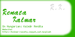 renata kalmar business card